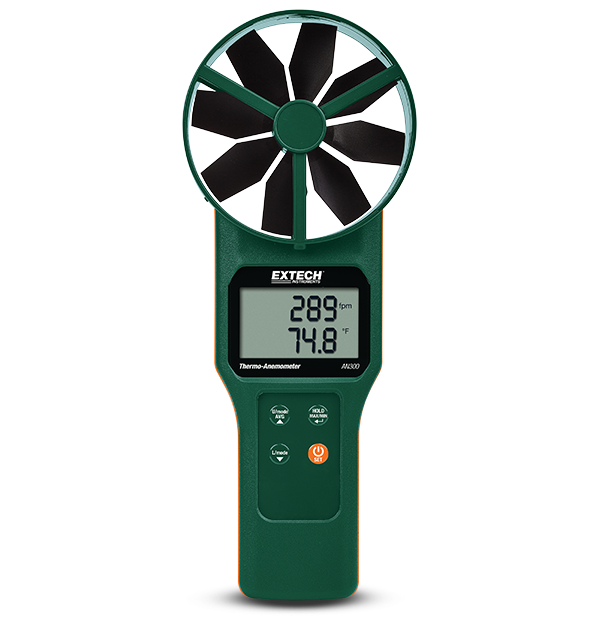 Extech AN310 Large Vane CFM/CMM Anemometer/Psychrometer