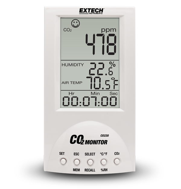 EXTECH DESKTOP INDOOR AIR QUALITY CO2 MONITOR (CO220)