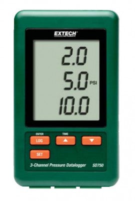 EXTECH 3-Channel Pressure Meter/Datalogger (SD750)