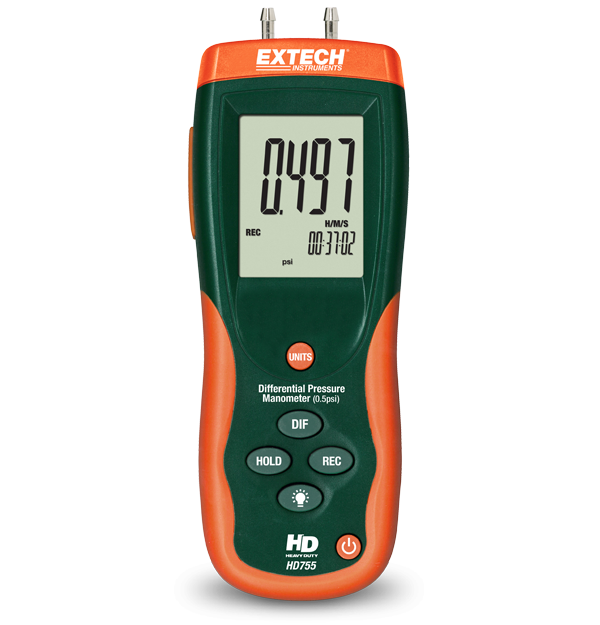 EXTECH HD755 Differential Pressure Manometer (0.5psi)