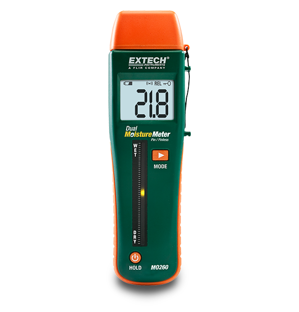 EXTECH COMBINATION PIN/PINLESS MOISTURE METER (MO260)