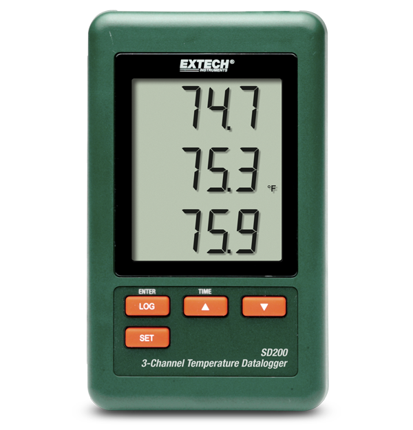 EXTECH 3-Channel Temperature Datalogger (SD200)